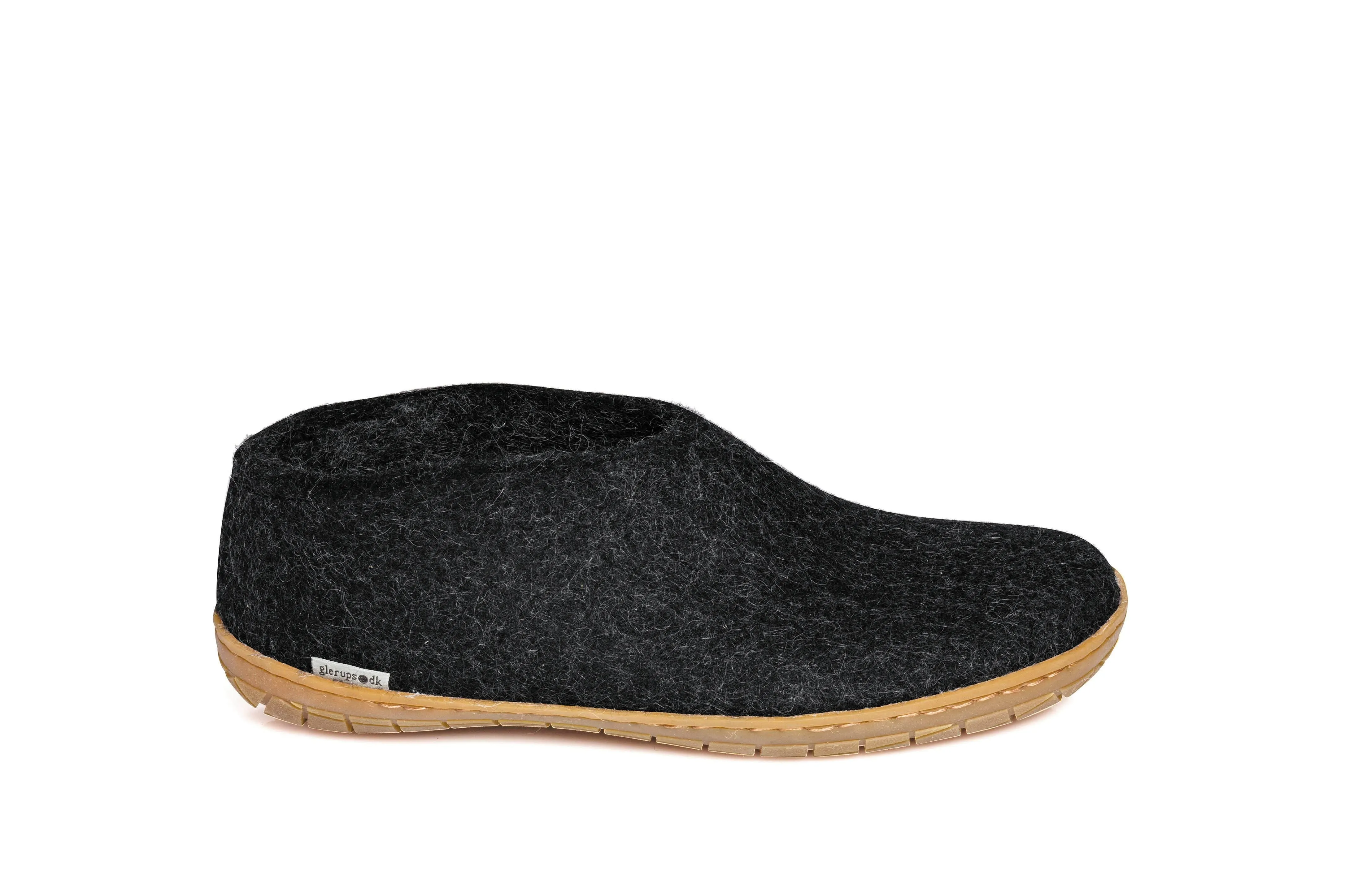 Glerups Slippers: Shoe, Charcoal, Honey Rubber AR-02-00
