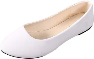 Hbeylia Ballet Flats For Women Ladies Lightweight Comfort Pointed Toe Low Heels Slip On Flats Walking Loafers Dress Oxfords Sneakers Shoes For Beach Travel Dancer