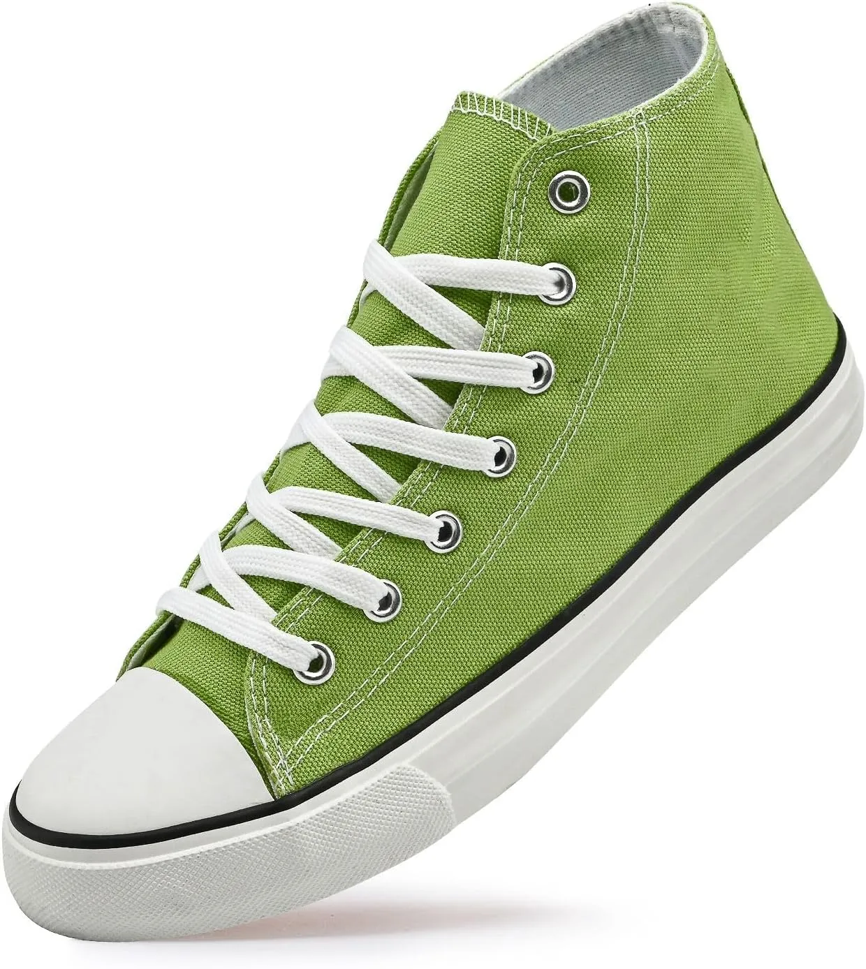 High Top Canvas Sneakers for Women Men Classic Lace Up Canvas Shoes Unisex Casual Tennis Comfortable Fashion Walking Shoes