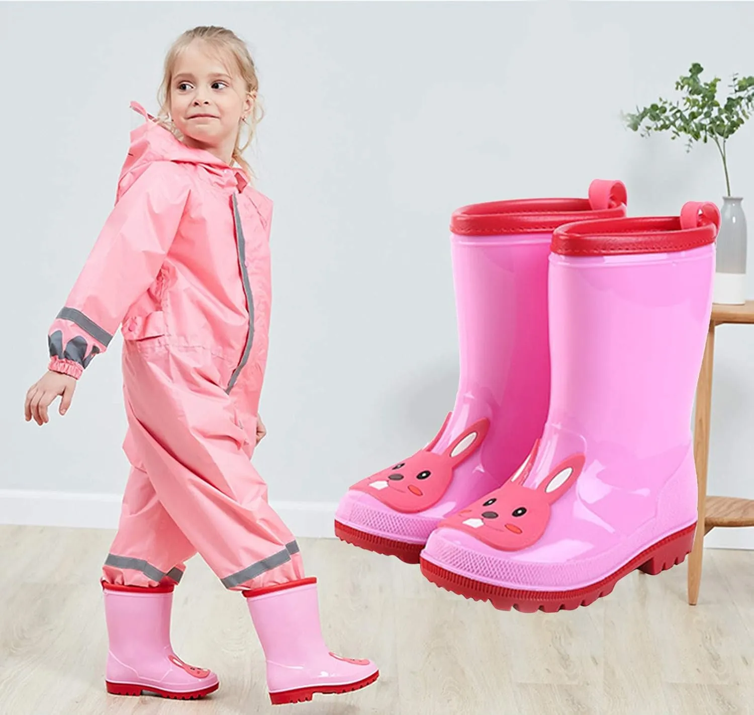 Infant Rubber Cartoon Girls Shoes Toddler Boots Boys Rain Rain Kids Baby Shoes Girls High Heels