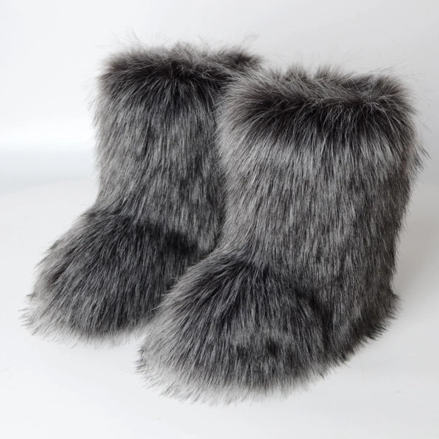 Knee High Snow Boots for Women Waterproof Snow Boots for Women Waterproof Side Zipper Snow Boots Women Size 6 Waterproof Slip on Snow Boots for Women Cute Botas Para Mujer De Invierno En Piel