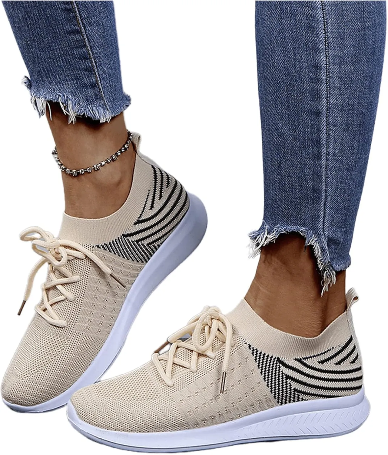 Ladmiple Gym Shoes For Women Workout Running Slip On Non Slip Walking Shoes Lightweight Tennis Fashion Athletic Sneakers