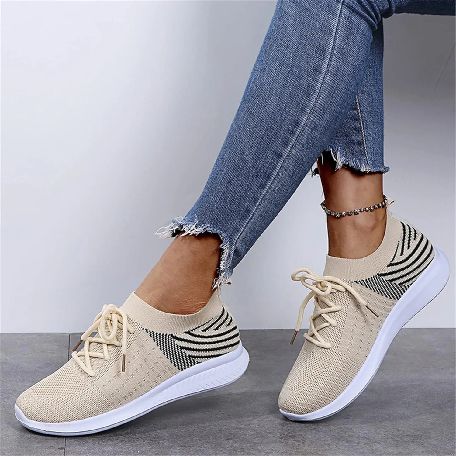 Ladmiple Gym Shoes For Women Workout Running Slip On Non Slip Walking Shoes Lightweight Tennis Fashion Athletic Sneakers
