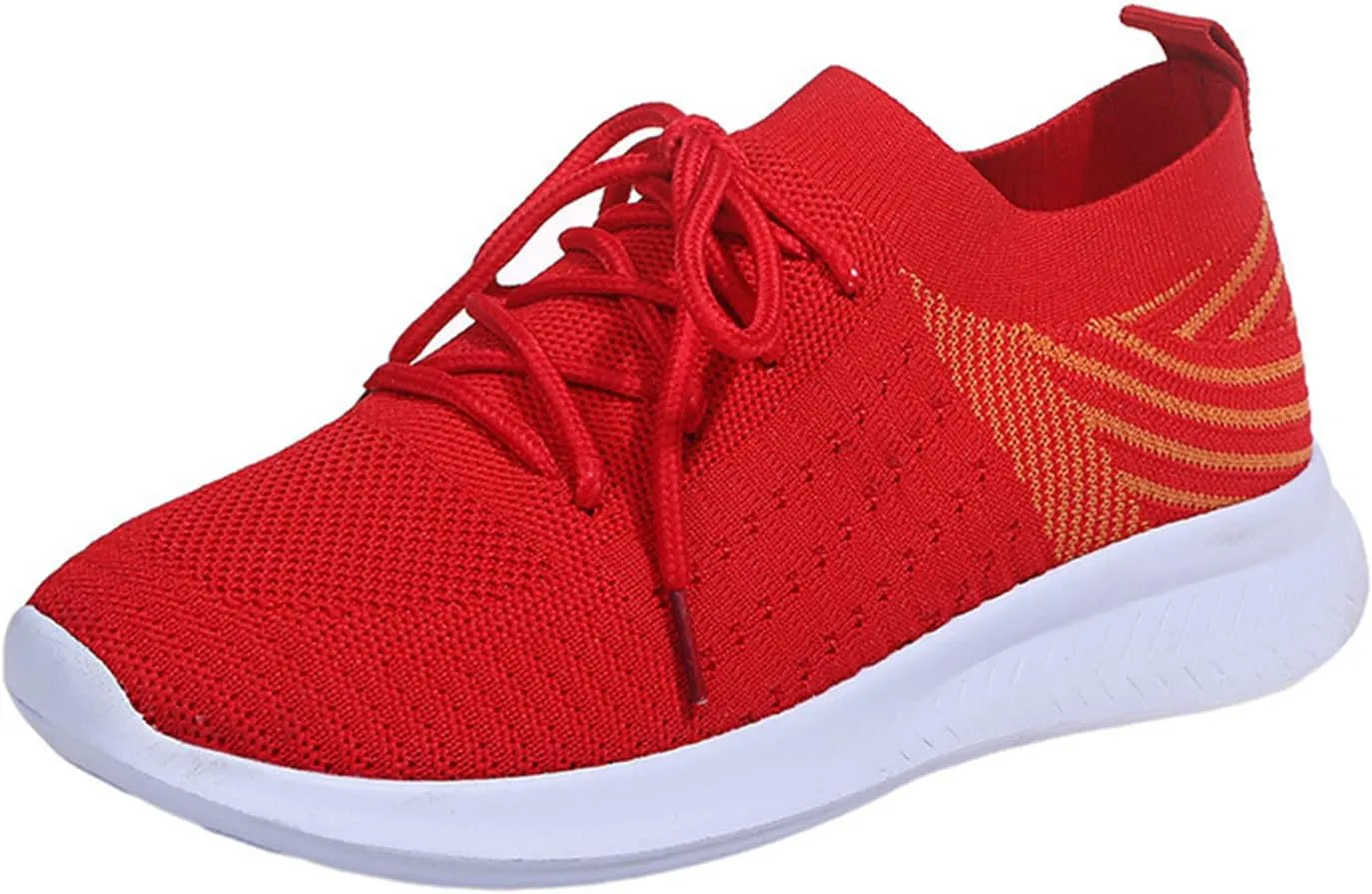 Ladmiple Running Shoes Womens Slip On Walking Shoes Casual Sneakers Mesh Lightweight Slip Resistant Comfortable Loafers