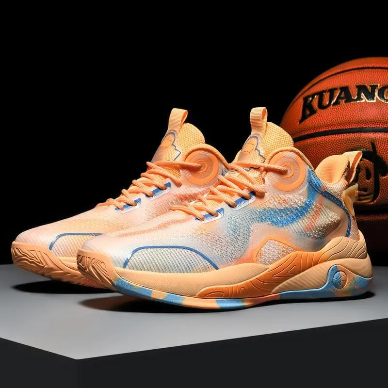 Large-Sized Men's mesh Breathable Sports Shoes with Shock-Absorbing, wear-Resistant and Thick Soles are Suitable for Basketball, Running and Gyms