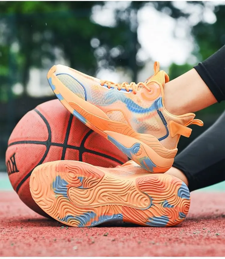 Large-Sized Men's mesh Breathable Sports Shoes with Shock-Absorbing, wear-Resistant and Thick Soles are Suitable for Basketball, Running and Gyms