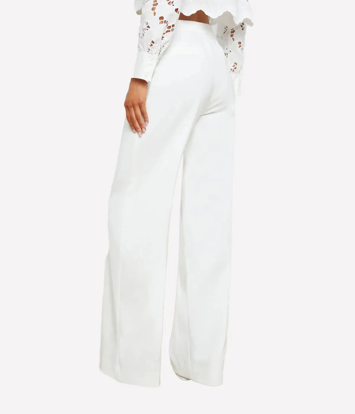 Livvy Straight Leg Trouse in White