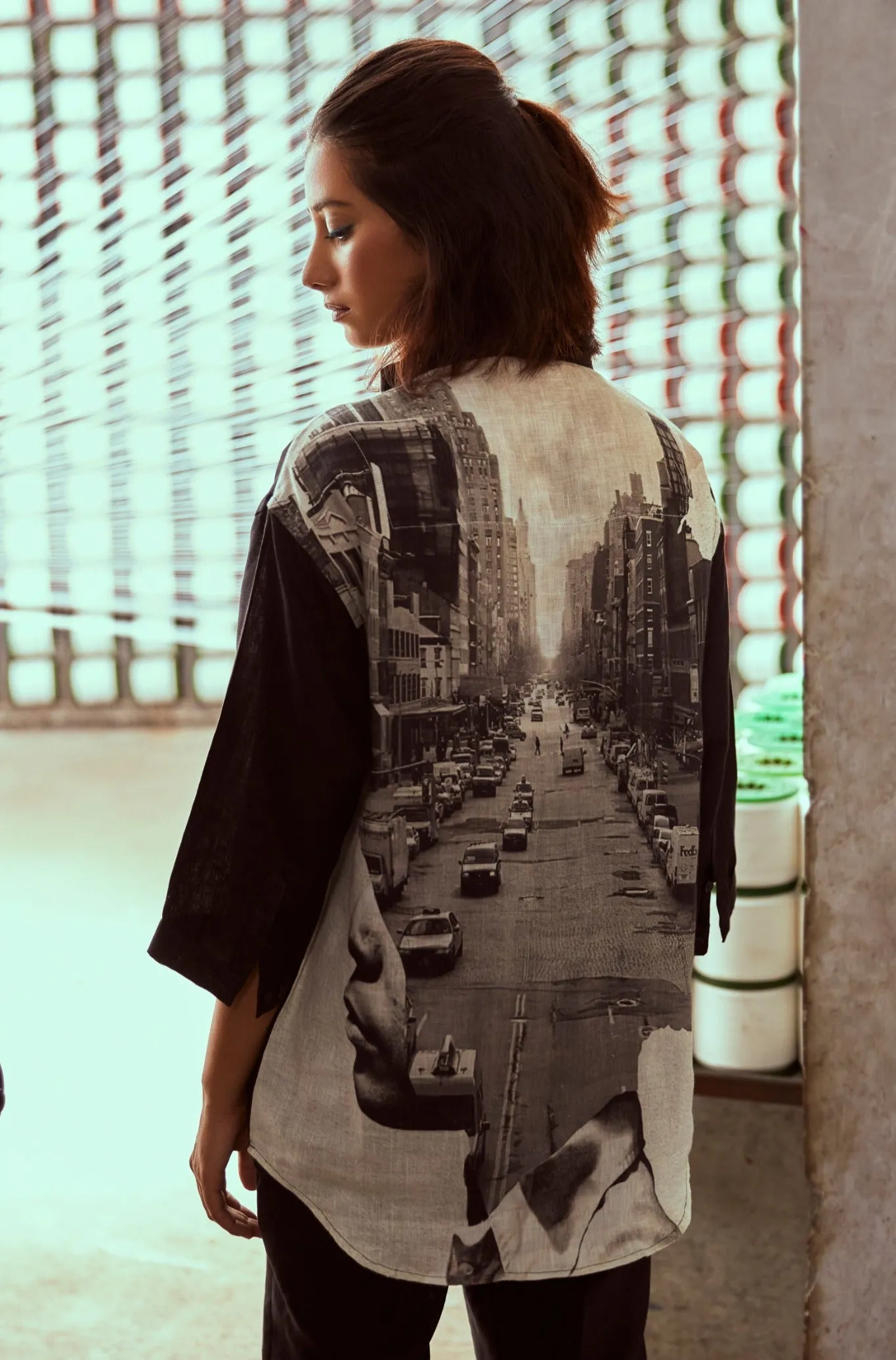 London Street (Pure Linen Kurta Style Shirt) - AddysForMen