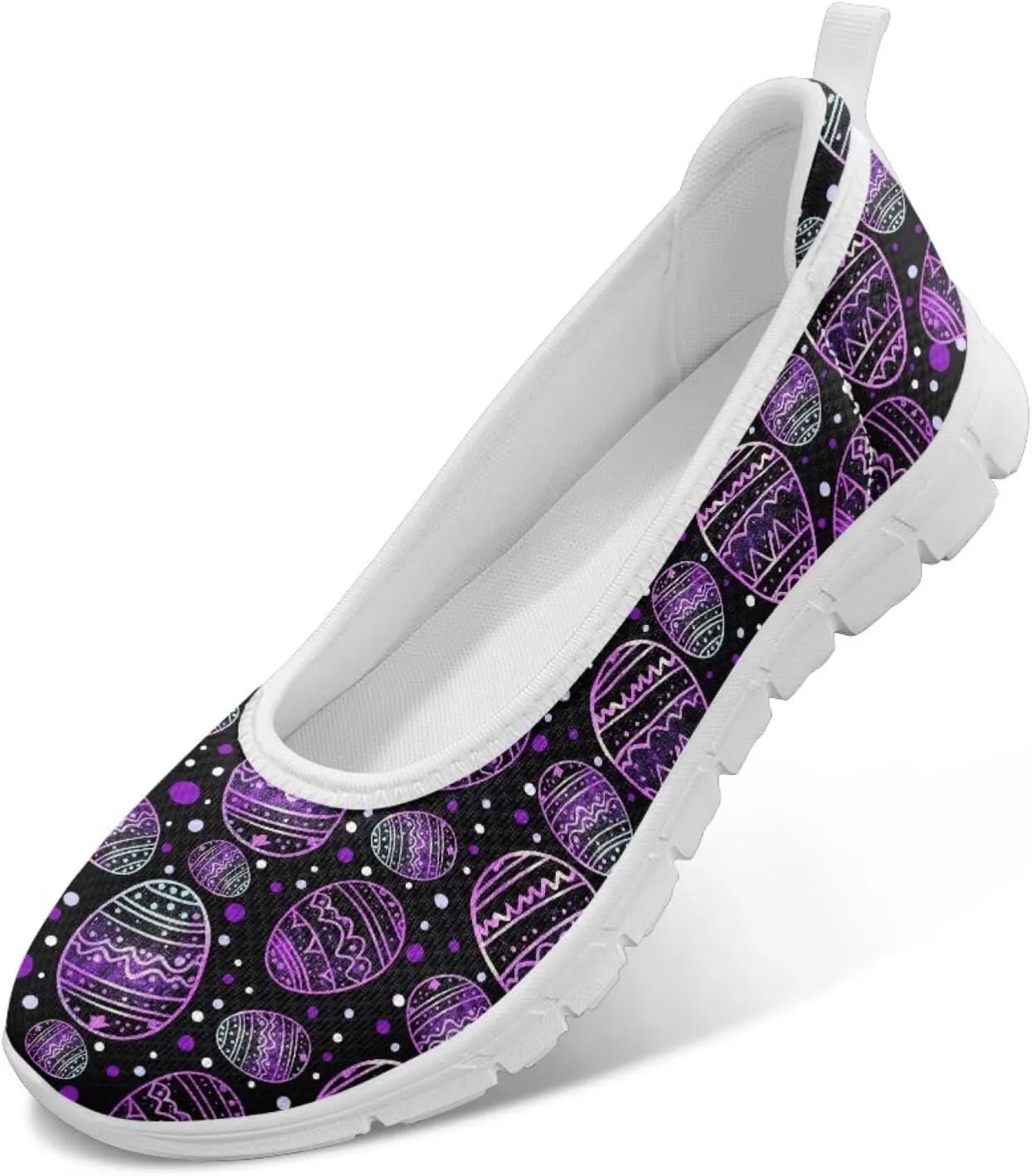 Low Cut Sneakers Casual Dress Shoes for Women Travel Party Fashion Outfit Lightweight Flats Tennis Loafers Comfort Round Toe Laceless Shoe