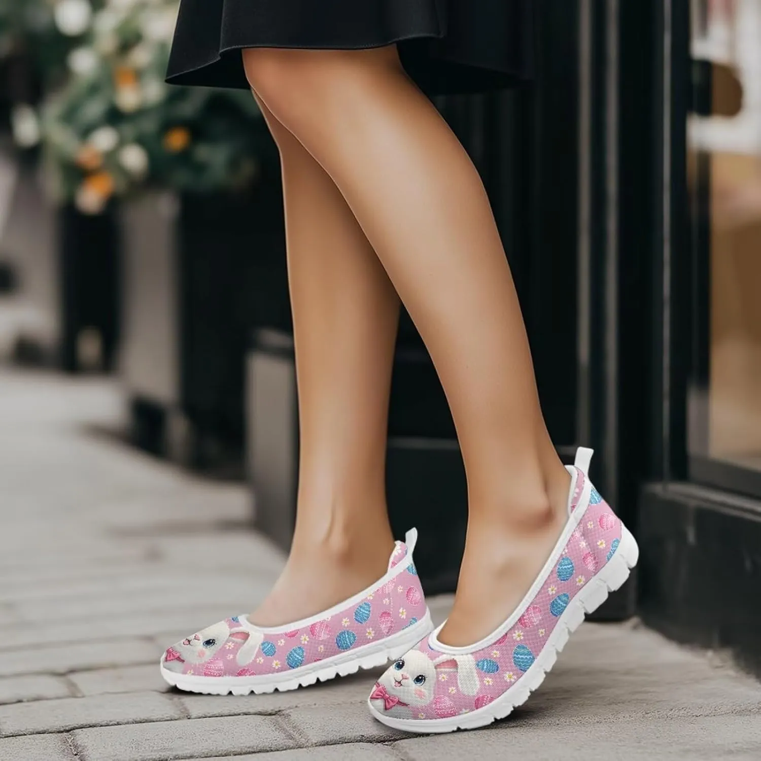 Low Cut Sneakers Casual Dress Shoes for Women Travel Party Fashion Outfit Lightweight Flats Tennis Loafers Comfort Round Toe Laceless Shoe