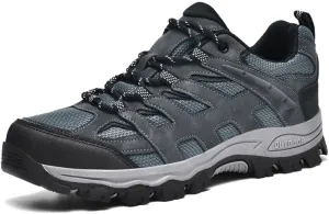 Men's Hiking Shoes Low-Top Trail Running Sneakers Breathable Mesh Travel Shoes Non-Slip Outdoor Trekking Boots