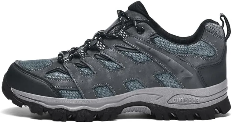 Men's Hiking Shoes Low-Top Trail Running Sneakers Breathable Mesh Travel Shoes Non-Slip Outdoor Trekking Boots