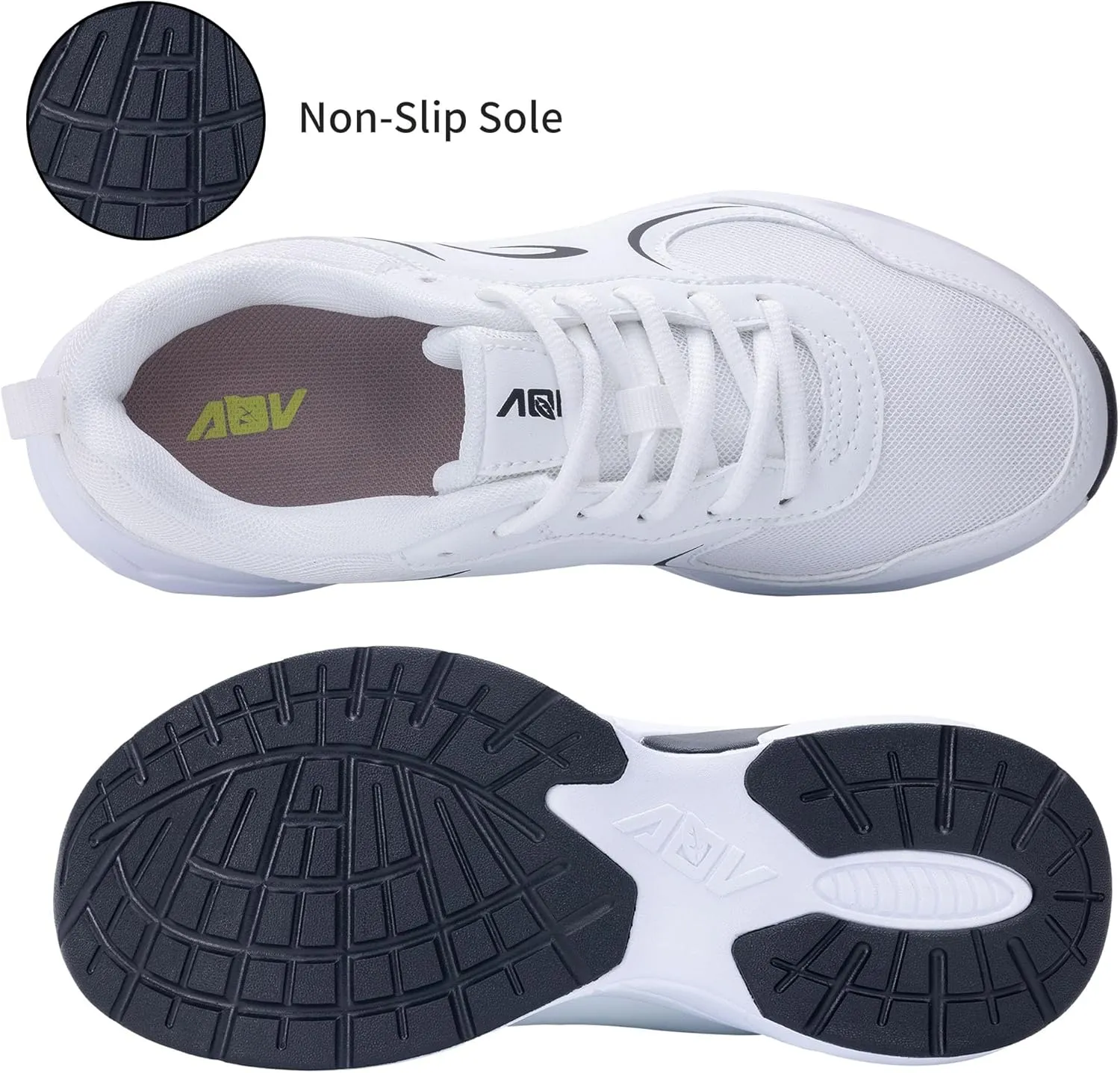N BESUNEW Womens Walking Shoes Orthotic Arch Support Tennis Sneakers for Plantar Fasciitis Athletic Running Shoes US 6.5-11
