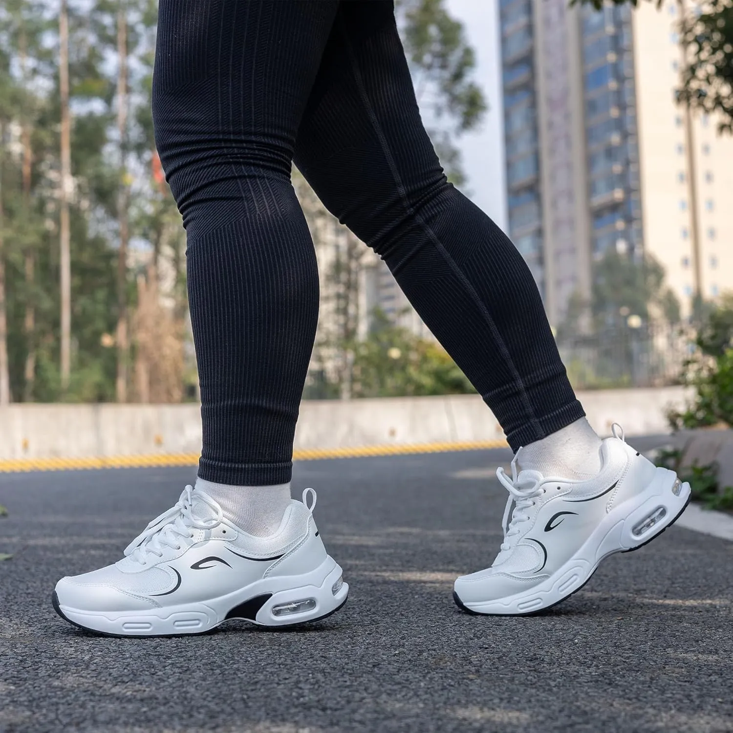 N BESUNEW Womens Walking Shoes Orthotic Arch Support Tennis Sneakers for Plantar Fasciitis Athletic Running Shoes US 6.5-11