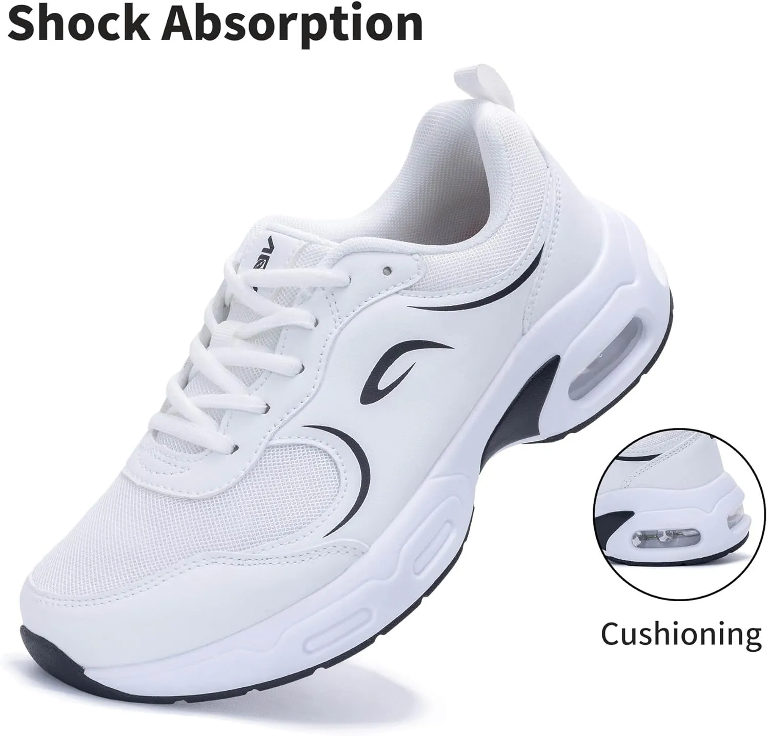 N BESUNEW Womens Walking Shoes Orthotic Arch Support Tennis Sneakers for Plantar Fasciitis Athletic Running Shoes US 6.5-11