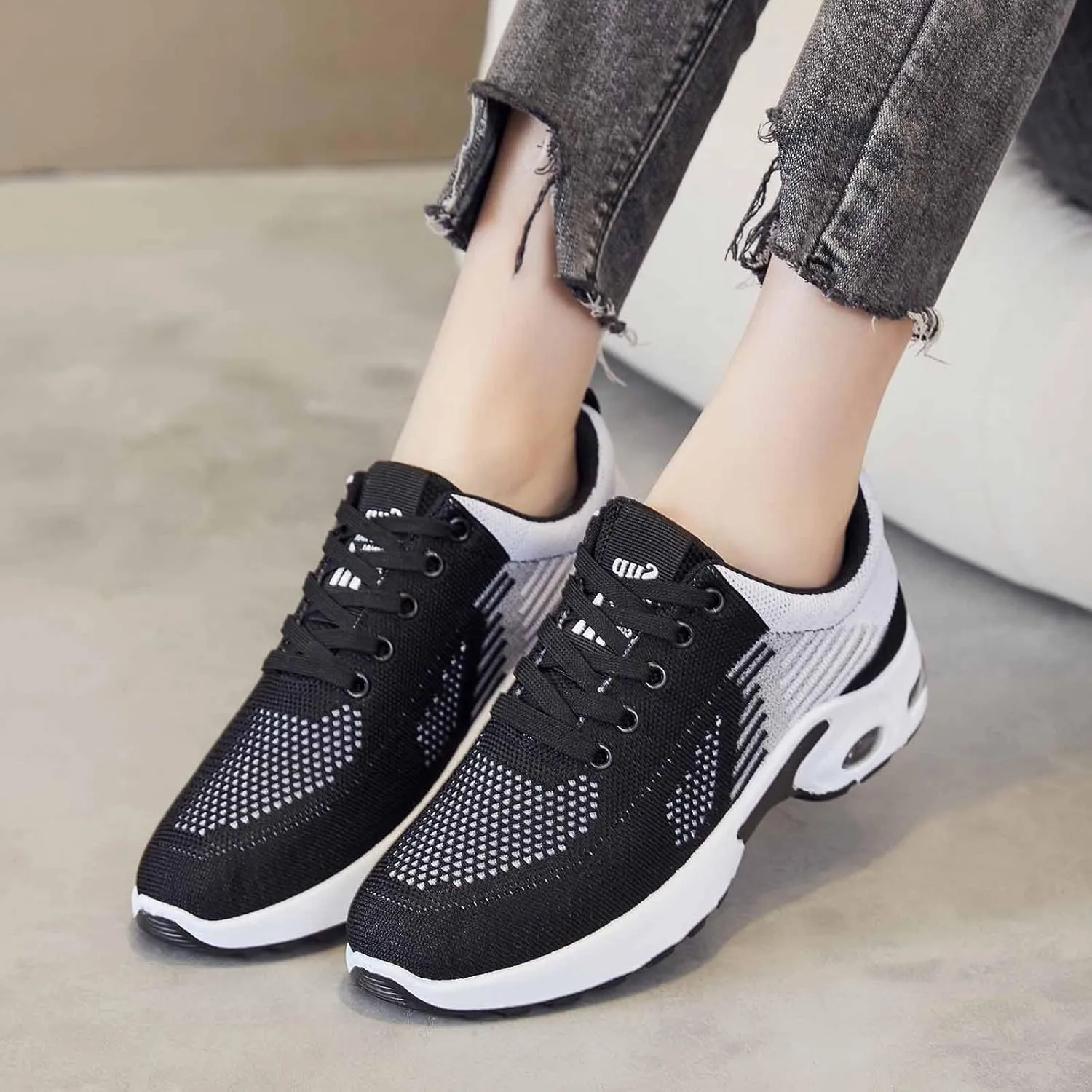 Orthopedic Sneakers for Women Cushion Arch Support Running Shoes Breathable Non Slip Athletic Hiking Shoes