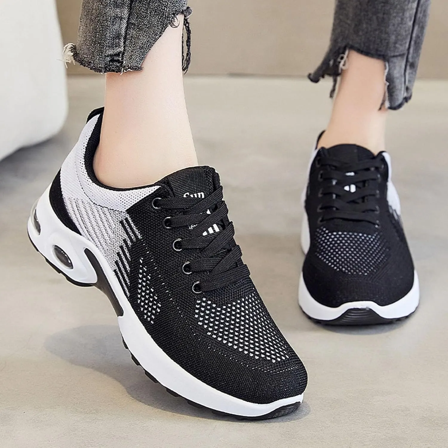 Orthopedic Sneakers for Women Cushion Arch Support Running Shoes Breathable Non Slip Athletic Hiking Shoes