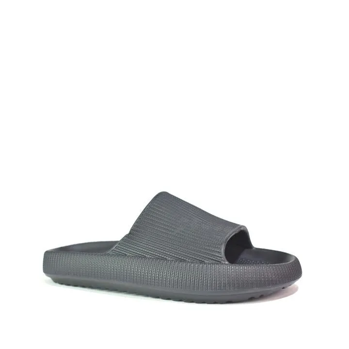 Platform Fashion Slides Black