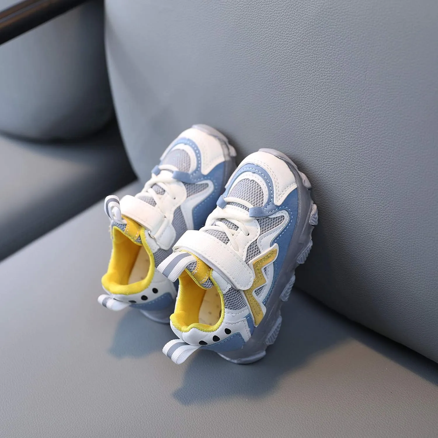 POLG Toddler Baby Soft Walking Shoes Kids Baby Girls Led Light Luminous Running Sport Shoes Mesh Sneakers