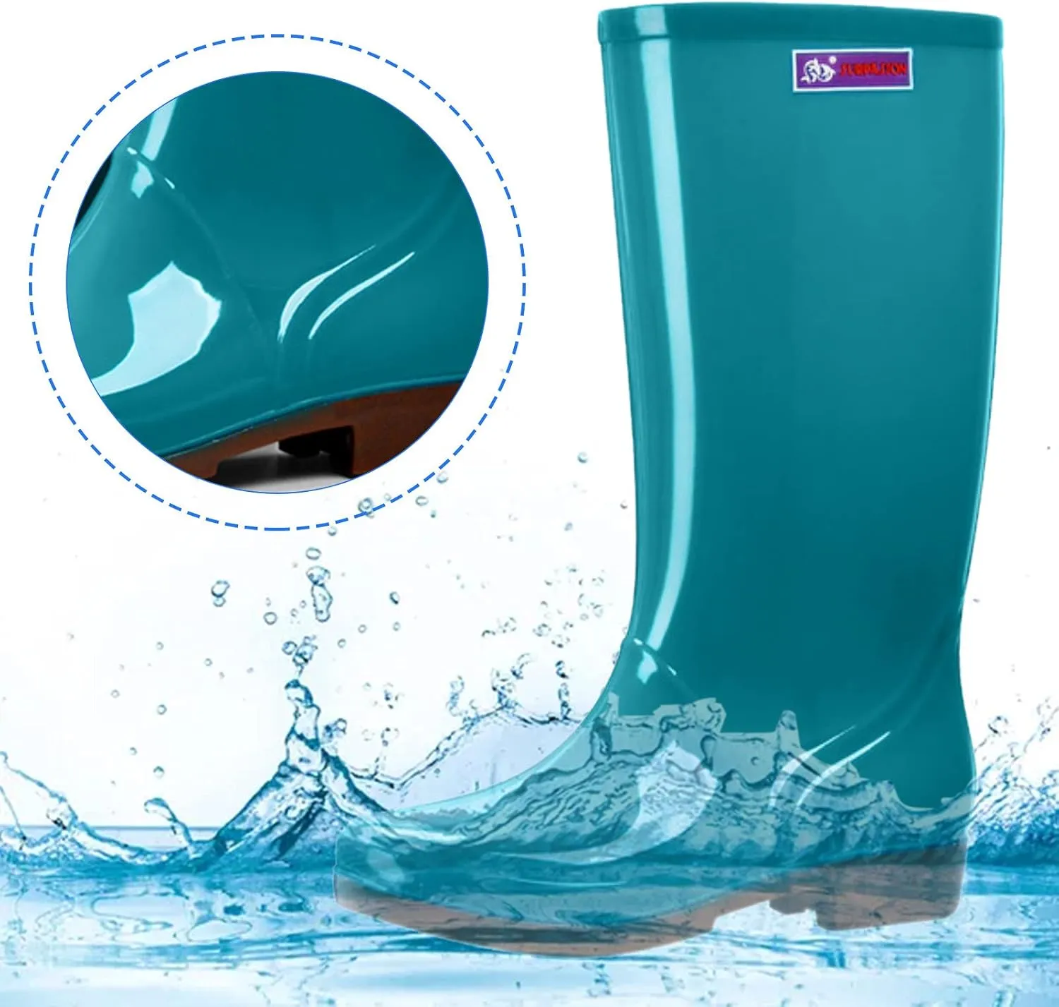 Rain Boots Women's Mid Calf Rain Boots Waterproof Garden Shoes Outdoor Work Boot for Hunting Farming Work Boots