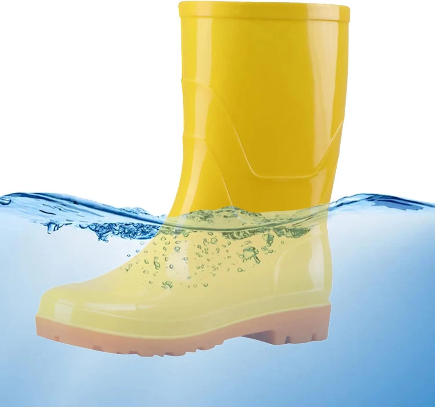 Rain Boots Women's Mid Calf Rain Boots Waterproof Garden Shoes Outdoor Work Boot for Hunting Farming Work Boots