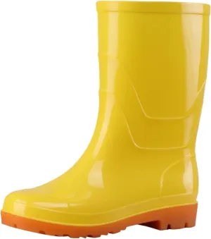 Rain Boots Women's Mid Calf Rain Boots Waterproof Garden Shoes Outdoor Work Boot for Hunting Farming Work Boots