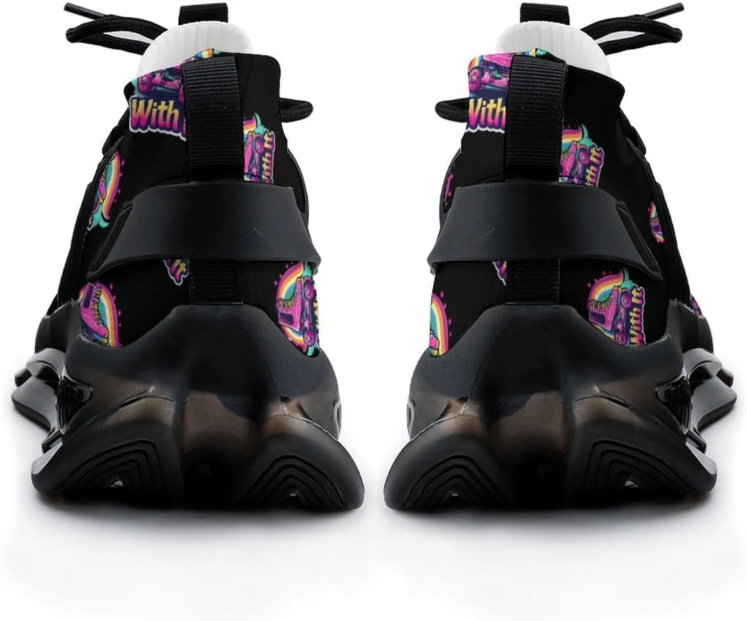 Roll Roller Skates Funny Men's Sneakers Novelty Lightweight Elastic Running Shoe Tennis Sporting Shoes