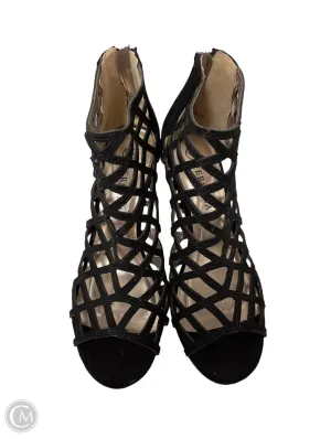 Sandals Heels Stiletto By Versona In Black, Size: 7.5