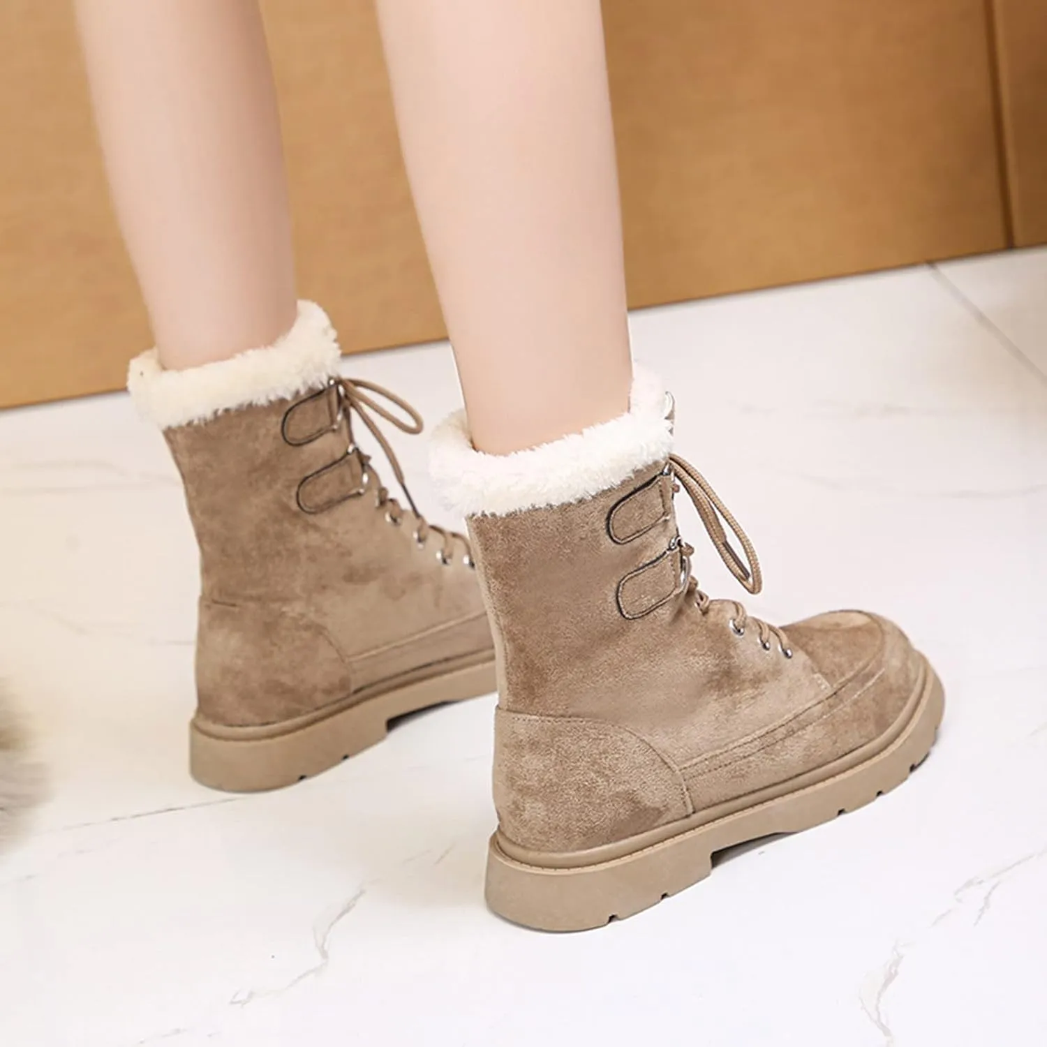 SBGMoSJ Waterproof Winter Boots Women Zipper Womens Winter Boots Waterproof Zipper Fuzzy Knee High Winter Boots for Women Women's Winter Boots Winter Dress Boot for Women 2023