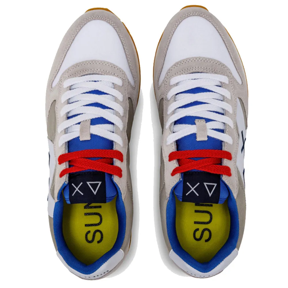 Scarpe Uomo Sun68 Sneakers Jaki Tricolors Bianco - Grigio Chiaro