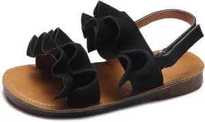 Shoes Sandals Rubber Kids Ruffle Sandals Toddler Girls Non-Slip Baby Baby Shoes Baby Booties