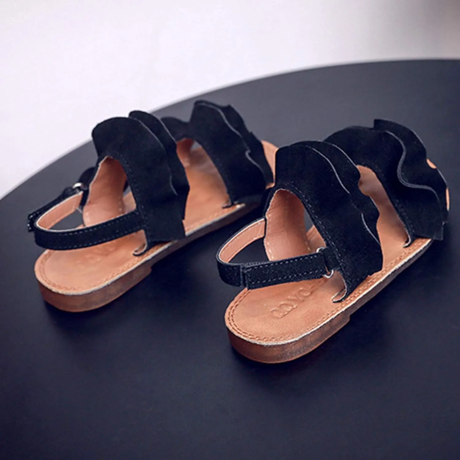 Shoes Sandals Rubber Kids Ruffle Sandals Toddler Girls Non-Slip Baby Baby Shoes Baby Booties