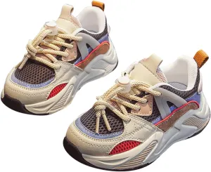 Spring and Summer New Multi Color Contrast Mesh Breathable Lightweight Anti Slip Children's Fashion Light up Shoes Kids