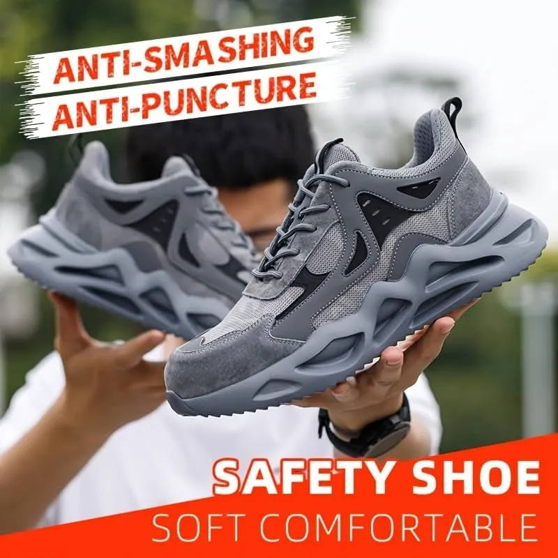 Steel Toe Shoes for Men, Safety Mens Work Shoes Lightweight Breathable