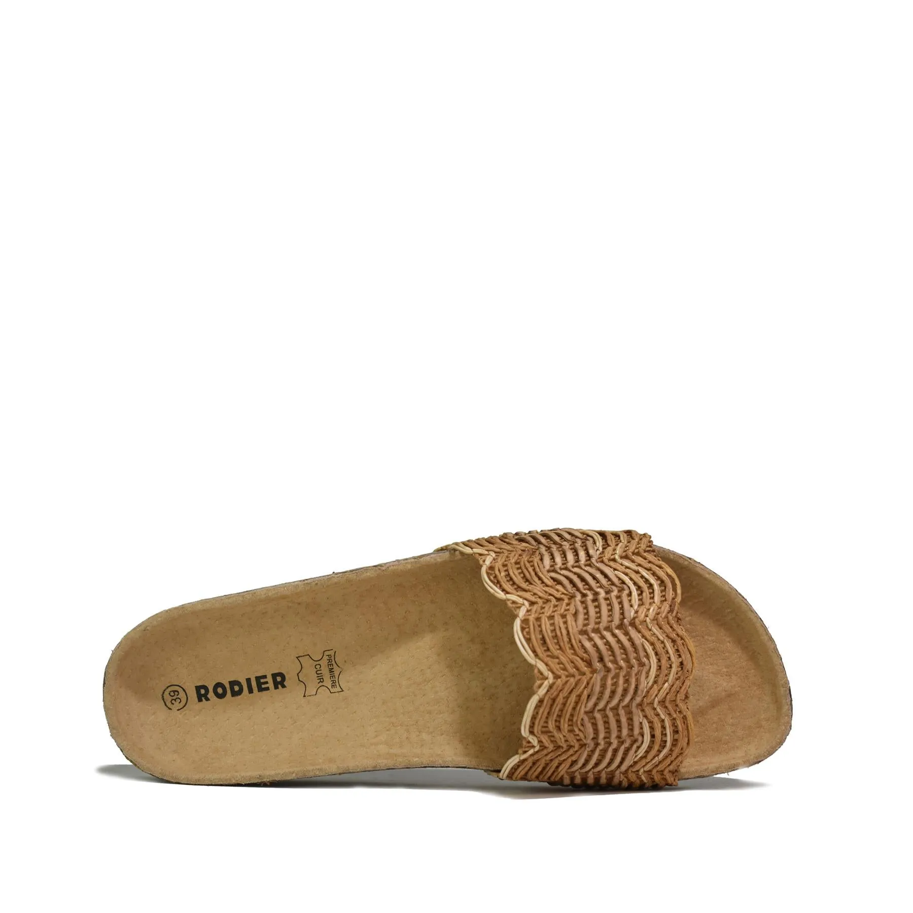 Striped Casual Slippers Camel