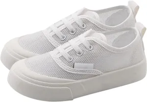 Toddler Boy Girl Canvas Sneaker Kids Casual Shoes Slip on Walking Shoes Mesh Lightweight Breathable Shoes