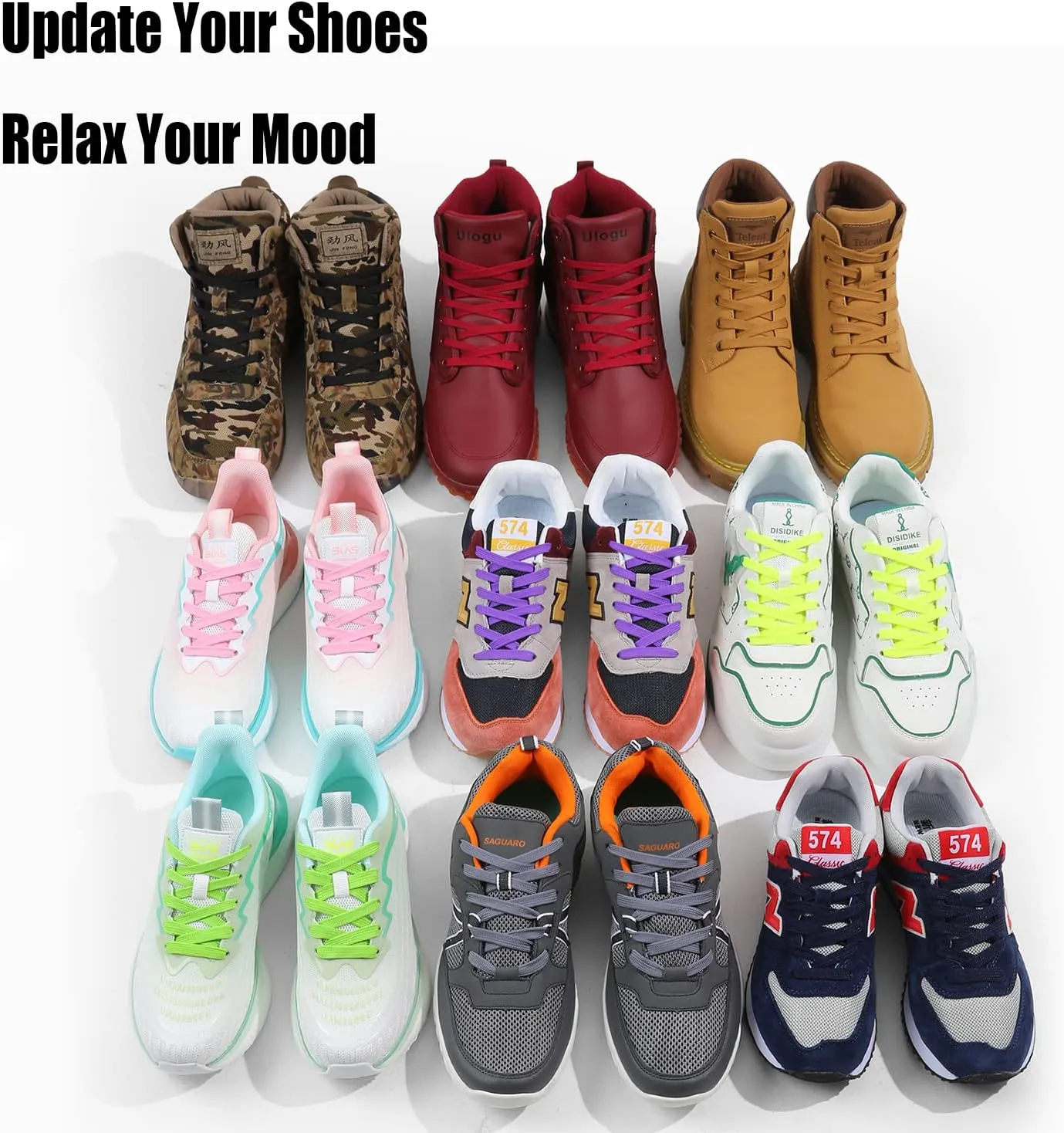 UGY Shoe Laces for Sneakers | Flat Shoelaces | Athletic Shoes Strings