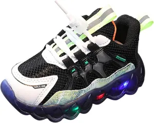 Unisex Baby Light Up Sneaker Boys Girls Toddler Flashing Running Sports Tennis Walking Shoes Kids School Shoes