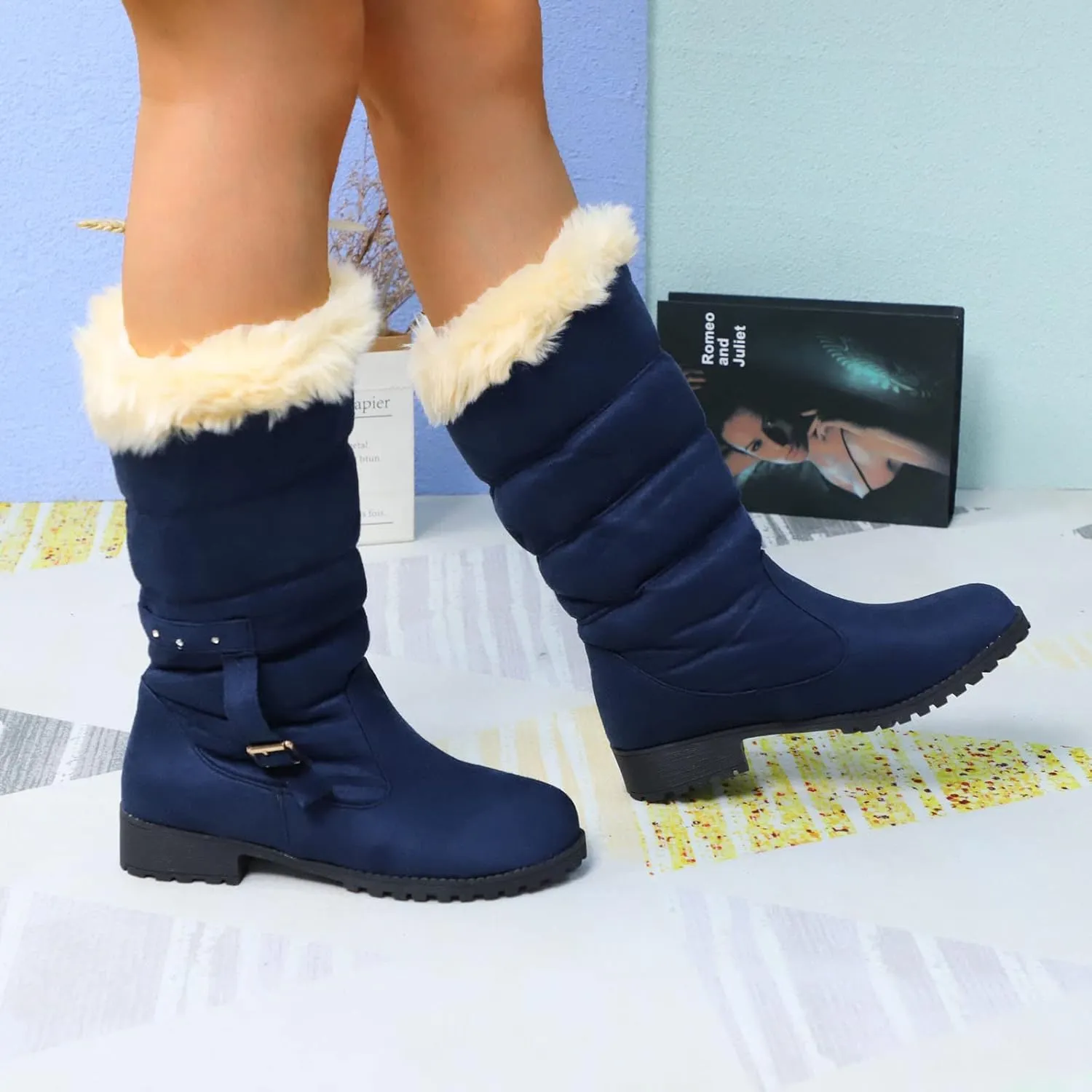 Waterproof Winter Boots Women Zipper Womens Non Slip Waterproof Snow Boots Women's Winter Boots Size 9 Wide Width Zapatos Para La Nieve De Mujer De Hule Botas De Invierno Para Mujeres