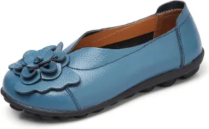 Womens Orthopedic Loafers Summer Comfortable Closed Toe Low Heel Flat Wide Width Flats Breathable Casual Outdoor Shoes Work Dressy Shoe Shopping Standing Shoes