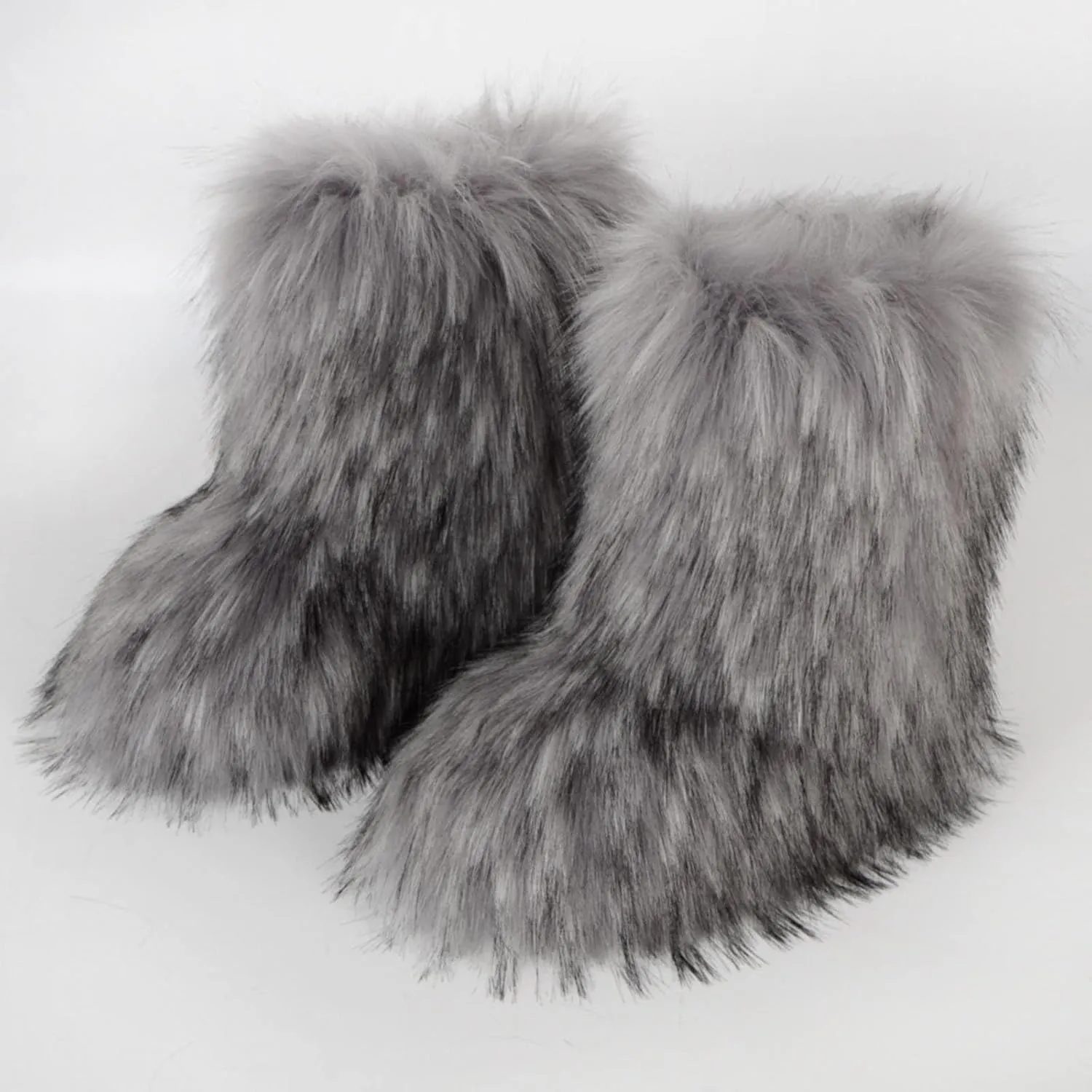 Womens Snow Boots Waterproof Wide Calf Womens Winter Snow Boots Warm Fur Lined Anti-Slip Ankle Women's Snow Boots Size 12 Women Waterproof Boots Walking Snow Shoes for Women