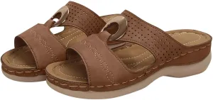 Women's Wedges Sandals Casual Hollow Out Open Toe Sandal Dressy Platform Silp On Slippers Comfortable Breathable Walking Sandals Comfy Orthopedic Arch Support Shoes