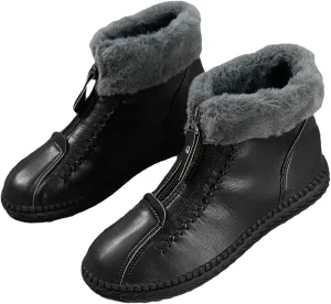 Women's Wide Width Tall Snow Boots Wide Foot Snow Boot for Women Slip on Boots for Women Ankle Booties Winter Womens Size 11 Wide Waterproof Boots Cute Waterproof Black Womens Boots