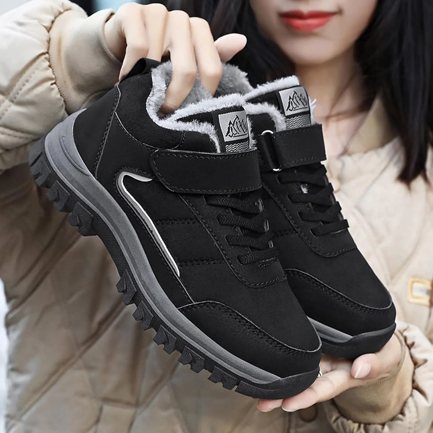 Women's Wide Width Tall Snow Boots Wide Foot Snow Boot for Women Slip on Boots for Women Ankle Booties Winter Womens Size 11 Wide Waterproof Boots Cute Waterproof Black Womens Boots