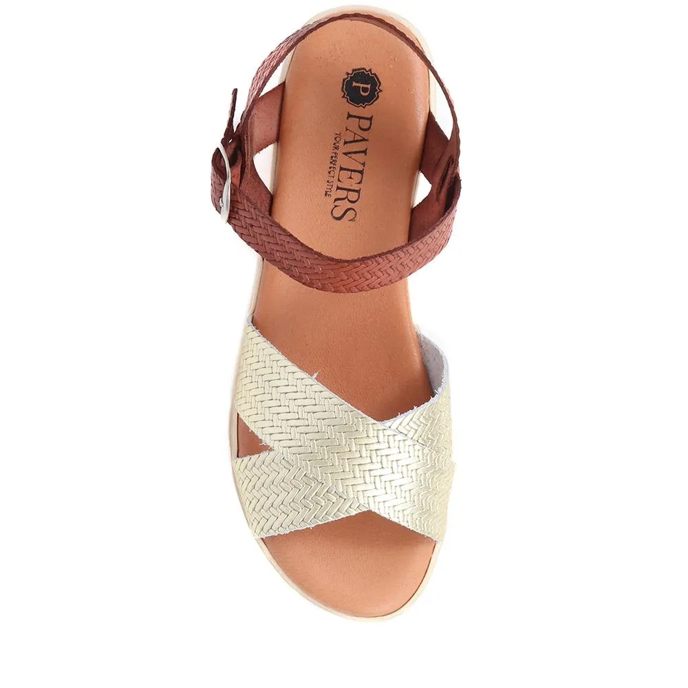 Woven Strap Sandals  - LYAN39017 / 325 393