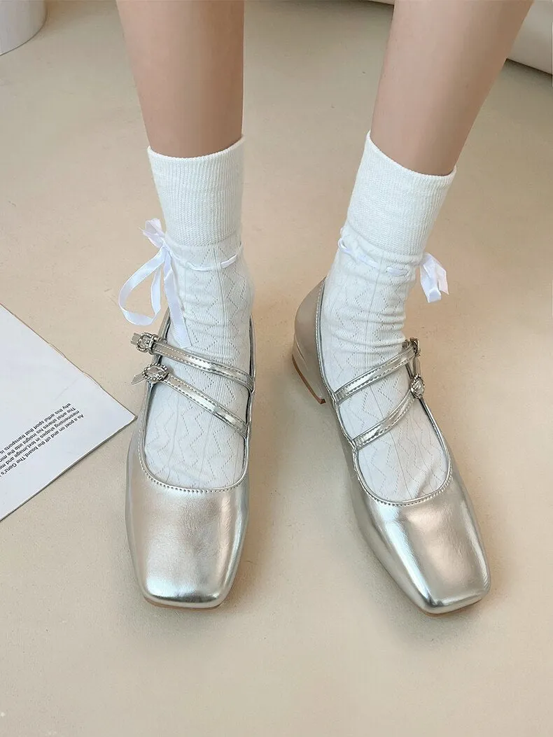 xiangtuibao Woman Pumps Mary Jane Low Heels Shoes Leather Casual Shoes Women Retro Style Square Heeled Shoes Ladies Elegant Lolita Shoes NEW